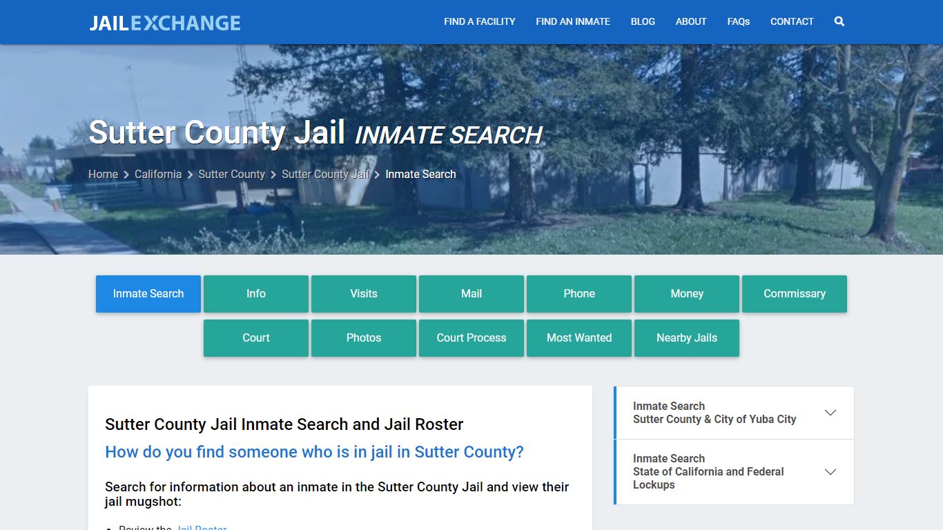 Inmate Search: Roster & Mugshots - Sutter County Jail, CA - Jail Exchange